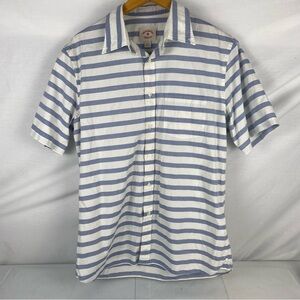 Brooks Brothers Red Fleece White and Blue Striped Button Down Shirt men’s large